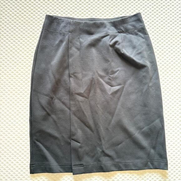 Eileen Fisher Stretch Ponte Skirt XS Charcoal Gray Pull On Capsule Travel - Picture 1 of 4